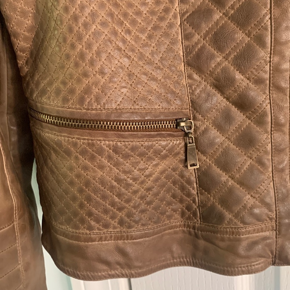 Brown Leather Jacket - image 3